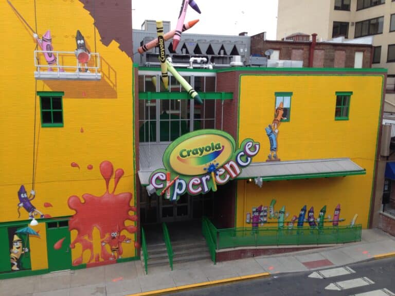 Colorful hands-on activity stations at a Crayola Experience