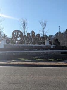 Dollywood entrance gate in Pigeon Forge, Tennessee