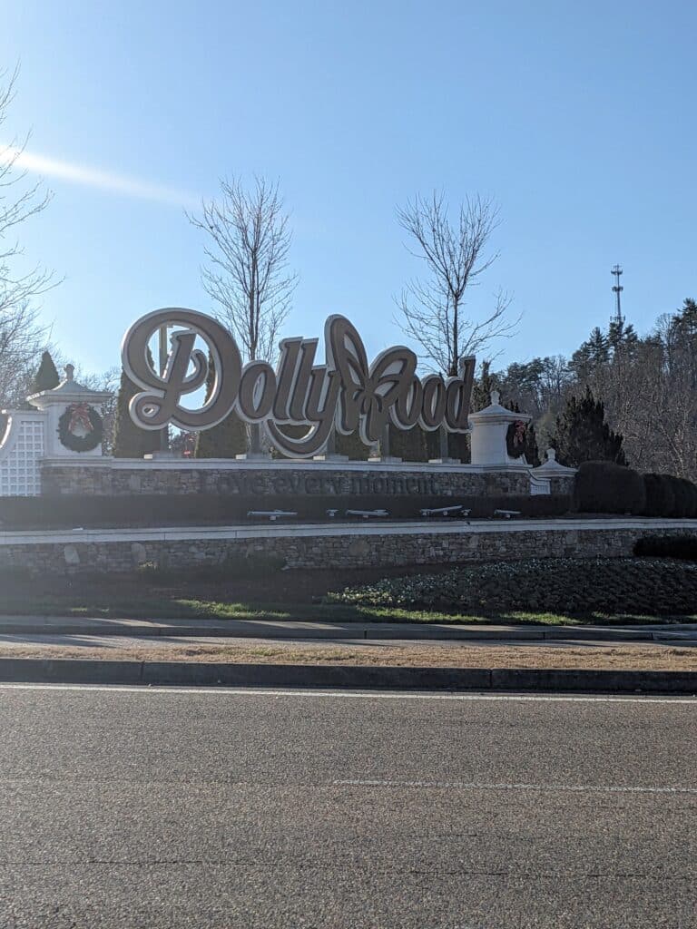 Dollywood entrance gate in Pigeon Forge, Tennessee