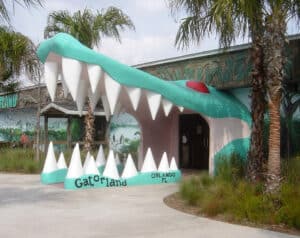 Gatorland entrance sign in Orlando, Florida