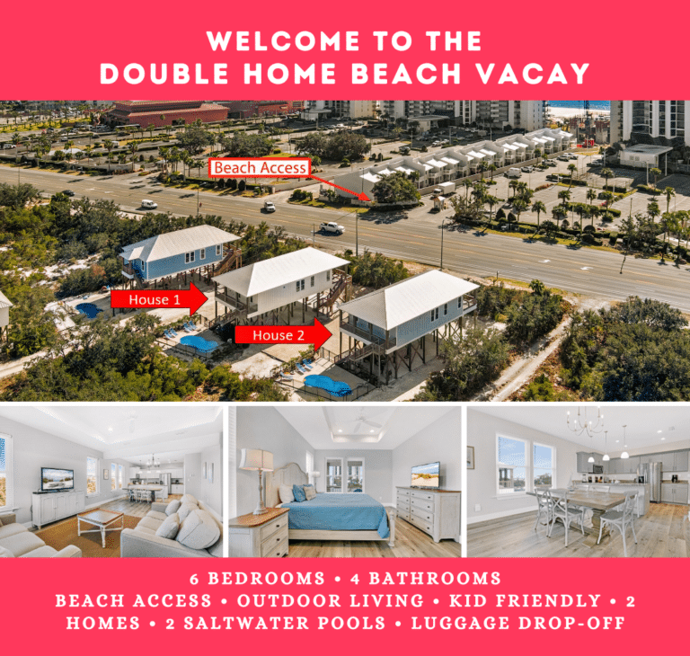 Two houses, with private pools, beach access, updated appliances just waiting for you and your large group!