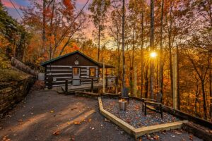 Arrive to golden skies and mountain stillness.