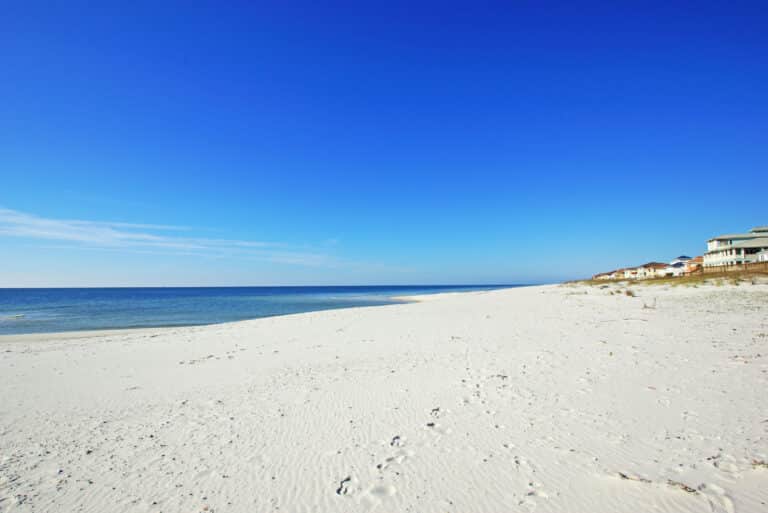 White sand Gulf Shores beach near the Pink Pony Pub