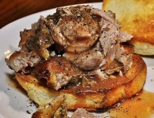 Smoked pulled pork sandwich at The Polite Pig, Disney Springs