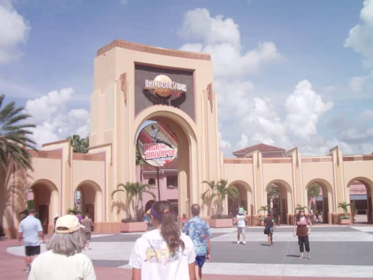 Universal Studios Florida entrance arch with globe logo
